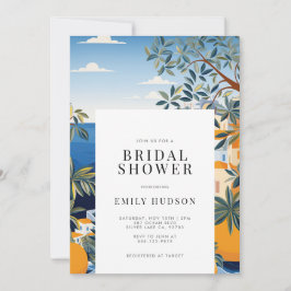 Amalfi-kust Italië Bruidsuitnodiging Kaart