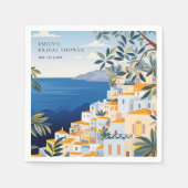 Amalfi-kust Italië Bruidsuitnodiging Servet (Voorkant)