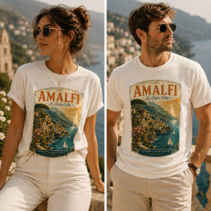 Amalfi-kust Italië La Dolce Vita Vintage Tri-Blend Shirt