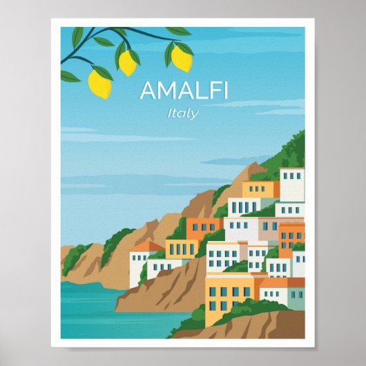 Amalfi-kust Italië Poster (Voorkant)