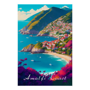 Amalfi Kust Italië Reisprint Perfect Poster