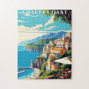 Amalfi-kust Italië Retro Reizen Vintage Stijl  Legpuzzel