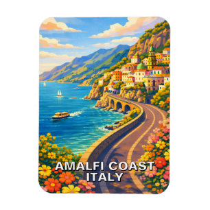 Amalfi-kust Italië Riviera Vintage Reis Magneet