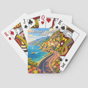 Amalfi-kust Italië Riviera Vintage Reisdek Pokerkaarten
