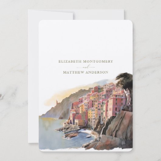 Amalfi kust Italië Uitnodiging tot weddenschappen  (Achterkant)