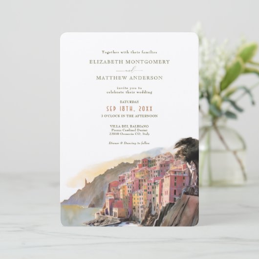 Amalfi kust Italië Uitnodiging tot weddenschappen  (Staand voorkant)