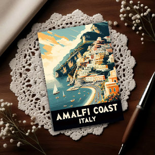 Amalfi-kust Italië Vintage Reis Briefkaart