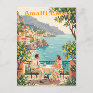 Amalfi-kust Italië Vintage Reis Romantisch Briefkaart