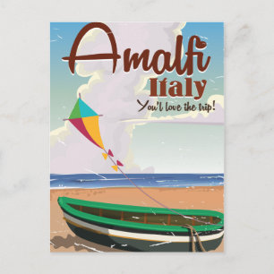 Amalfi-kust Italië Vintage reisposterprint Briefkaart