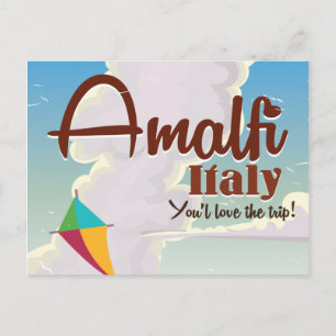 Amalfi-kust Italië Vintage reisposterprint Briefkaart