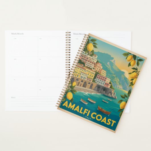 Amalfi-kust Italië Vintage Reizen Planner (Display)