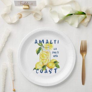 Amalfi-kust – La Dolce Vita Limoncello Papieren Bordje