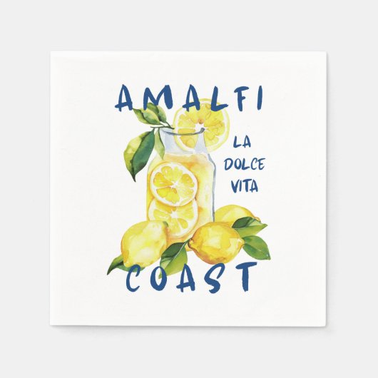 Amalfi-kust – La Dolce Vita Limoncello Servet (Voorkant)