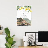 Amalfi-kust Lemons Bruiloft Welkom Bord Poster (Thuiskantoor)