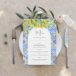 Amalfi-kust | Mediterraan citroentegels menu