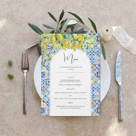 Amalfi-kust | Mediterraan citroentegels menu