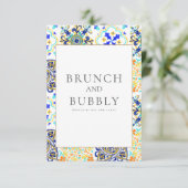 Amalfi-kust Mediterraan Tegel Bruidsdouchekaart Kaart (Staand voorkant)