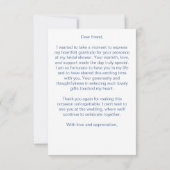 Amalfi-kust Mediterraanse Italiaanse bruidsdouche Bedankkaart (Achterkant)