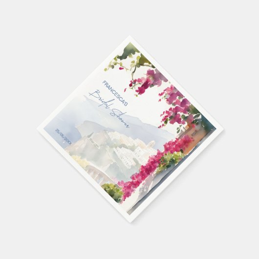 Amalfi-kust Mediterrane Italiaanse bruidsdouche Servet (Hoek)