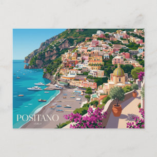 Amalfi-kust, Positano, Campania Italië Briefkaart