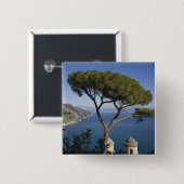 Amalfi kust, Ravello, Campanië, Italië Vierkante Button 5,1 Cm (Voorkant /achterkant)