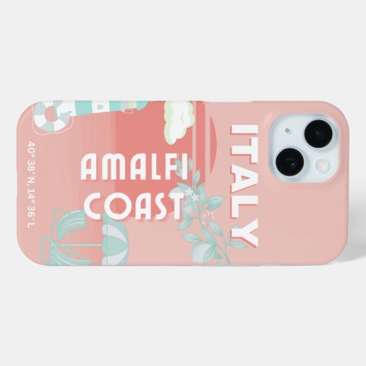 Amalfi kust, Reiskunst, Pastel Case-Mate iPhone Case (Achterkant (horizontaal))