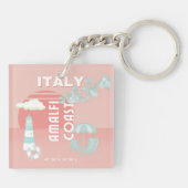 Amalfi kust, Reiskunst, Pastel Sleutelhanger (Achterkant)