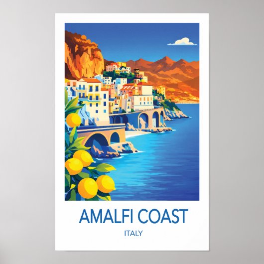Amalfi-kust Reisposter Poster (Voorkant)
