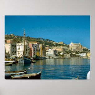 Amalfi kust, Salerno-waterfront Poster