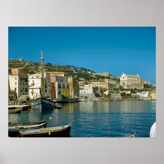 Amalfi kust, Salerno-waterfront Poster (Voorkant)