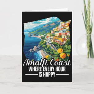 Amalfi-kust Vakantie Italië Vakantie Gelukkig Amal Kaart