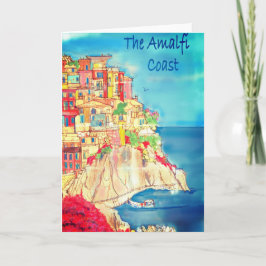 Amalfi Kust van het Wenskaart van Italië door Kaart