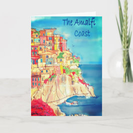 Amalfi Kust van het Wenskaart van Italië door Kaart