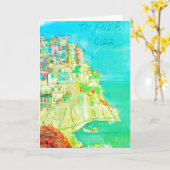 Amalfi Kust van het Wenskaart van Italië door Kaart (Gele Bloem)