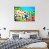 Amalfi Kust van Italië Hedendaagse digitale kunst Canvas Afdruk (Insitu (Slaapkamer))
