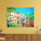 Amalfi Kust van Italië Hedendaagse digitale kunst Canvas Afdruk (Insitu (Woonkamer))