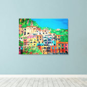Amalfi Kust van Italië Hedendaagse digitale kunst Canvas Afdruk (Insitu (Houten vloer))