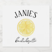 Amalfi-kust vrijgezellenfeest | Citroen Likeurfles Etiket (Enkel label)