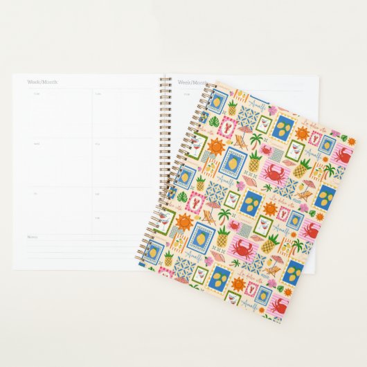 Amalfi-kust Zomer Mediterraan Patroon Planner (Display)