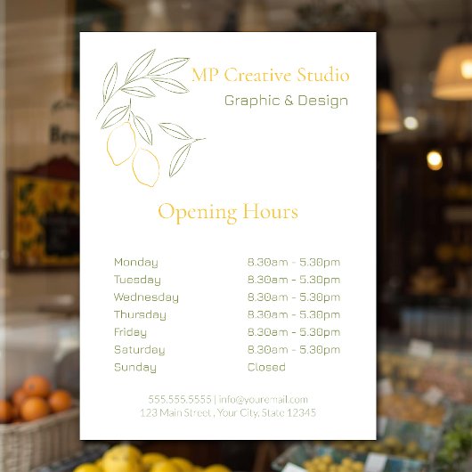 Amalfi Lemon Chic Raamsticker