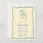 Amalfi Lemon Handwritten Bridal Shower Kaart (Voorkant)