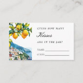 Amalfi Lemon Hoeveel Kussen Vrijgezellenfeest Informatiekaartje (Voorkant)