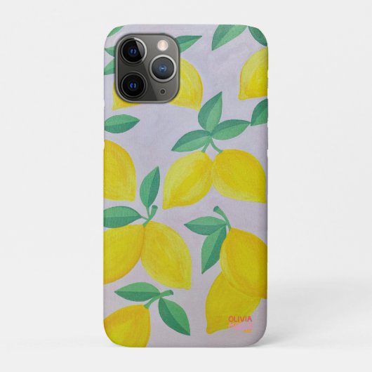 Amalfi Lemon Phone Hoesje van Olivia Molly Art (Achterkant)