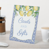 Amalfi-lemonenkaarten en cadeautjes voor bruiloft reclamebord met voetstuk (Insitu)