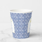 Amalfi Lemons Arch Shape Blue Tegels Vrijgezellenf Papieren Bekers (Rechts)