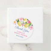 Amalfi Lemons Blue Tegel Baby of Trouwdouche Bedankjes Labels (In situ)