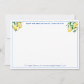 Amalfi Lemons  Blue Tile Shower Hartelijk dank Notitiekaartje (Voorkant)