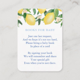 Amalfi Lemons Build Baby Boy's Library Baby shower Informatiekaartje