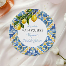 Amalfi Main Squeeze Bruiloftsfeest Decoratie Papieren Bordje
