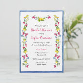 Amalfi Mediterraan bloemstuk bruidsdouche Kaart (Staand voorkant)